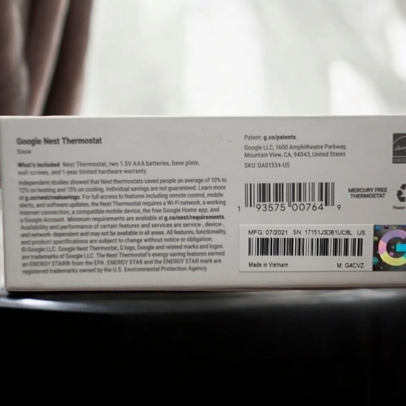 NIB Google Nest Thermostat, Trim Kit & Power Connector - Picture 13 of 14